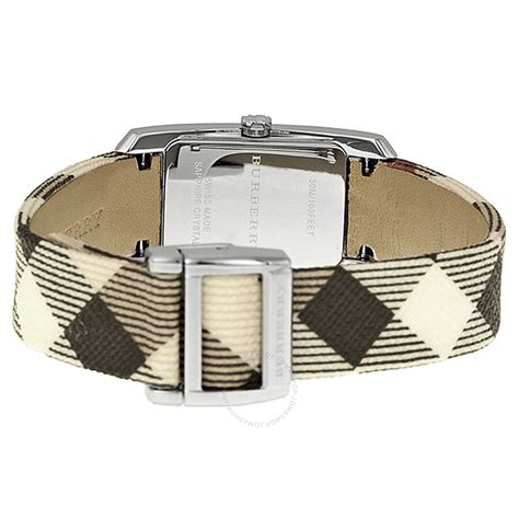 burberry watch nova check fabric strap|Burberry Nova Check Silver Dial Beige Fabric Strap .